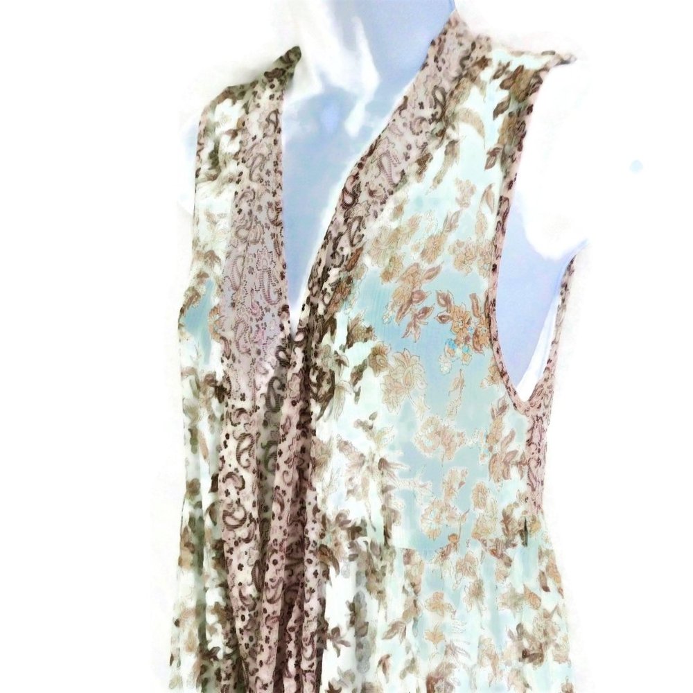 Band Of Gypsies Flyaway Open Front Floral Lite M L - Picture 3 of 8